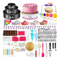 Original representative cake decorating and baking tool assortment on white