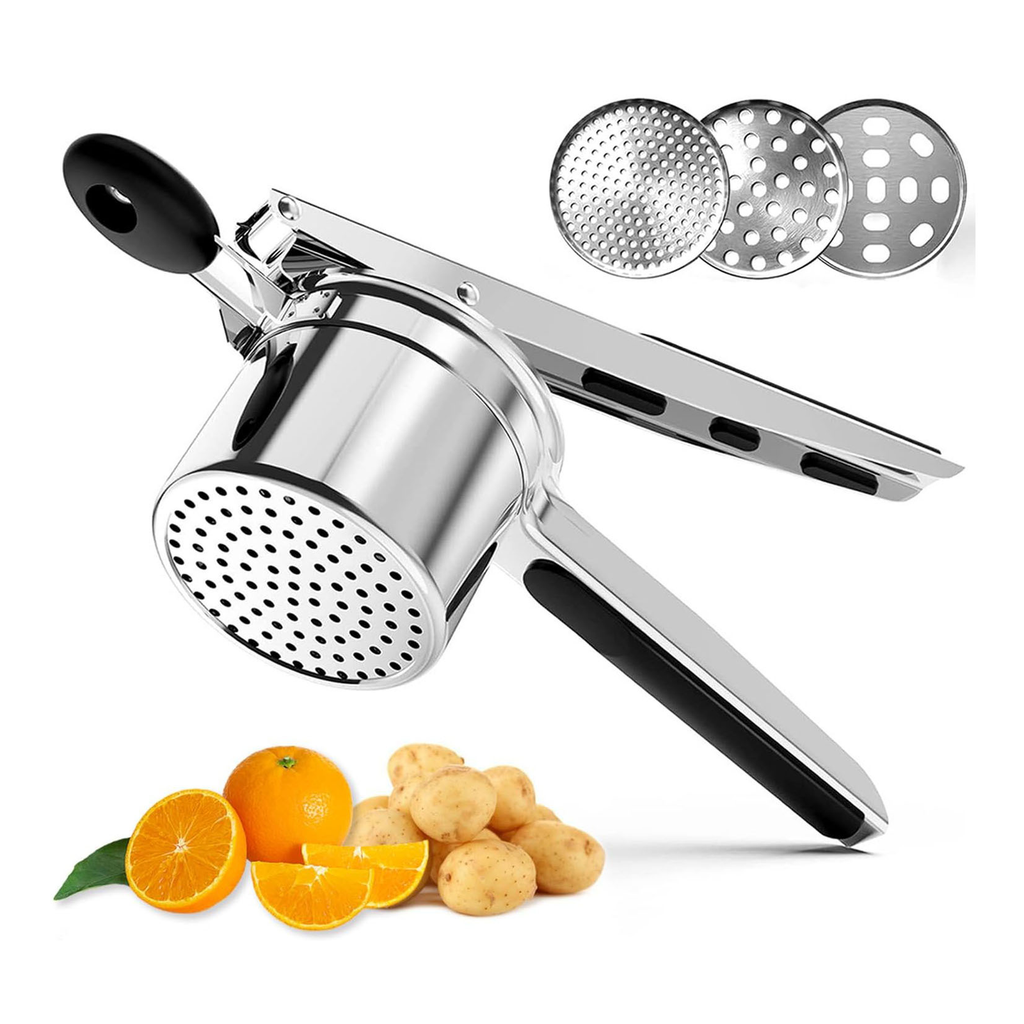 Stainless Steel Potato Ricer with 3- or 4-Disc Options for Homemade Mash - main
