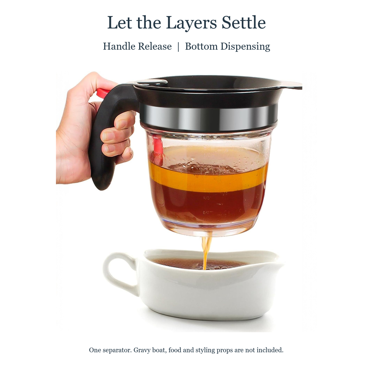Bottom-Release Fat Separator Jug for Homemade Gravy and Broth - feature