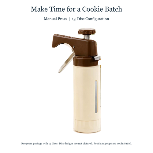 304 Stainless Steel Cookie Press with 13 Discs for Spritz Cookies - feature