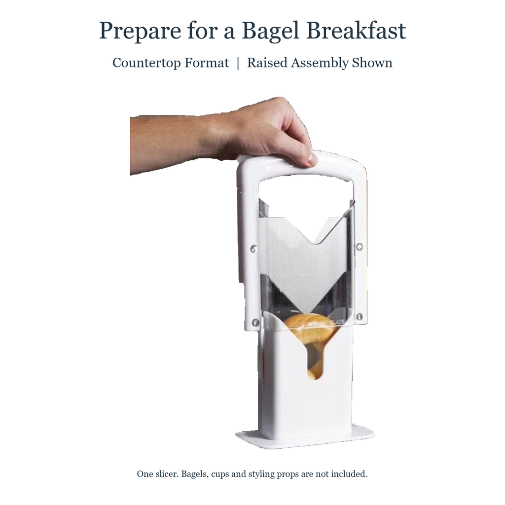 Guillotine-Style Bagel Slicer for Breakfast Prep in Three Colors - feature
