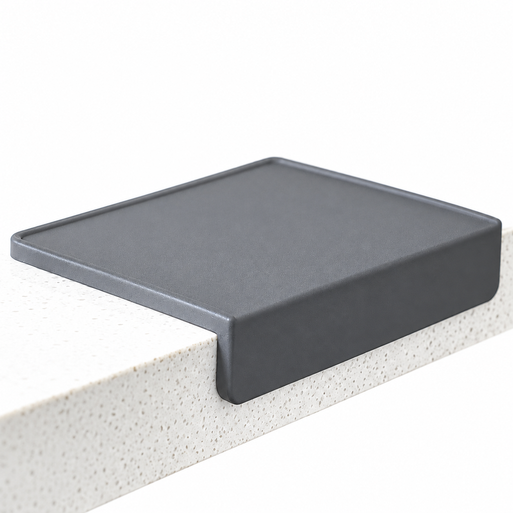 Large Silicone Coffee Tamping Mat for Organizing an Espresso Counter - Gray - simple flat - feature
