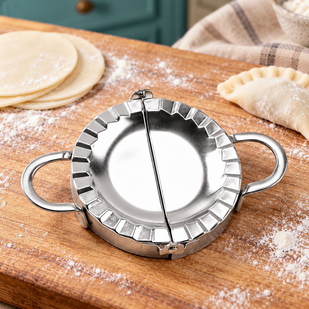 304 Stainless Steel Dumpling Press in Five Sizes for Homemade Filled Dumplings - XX Large - 304 steel - lifestyle