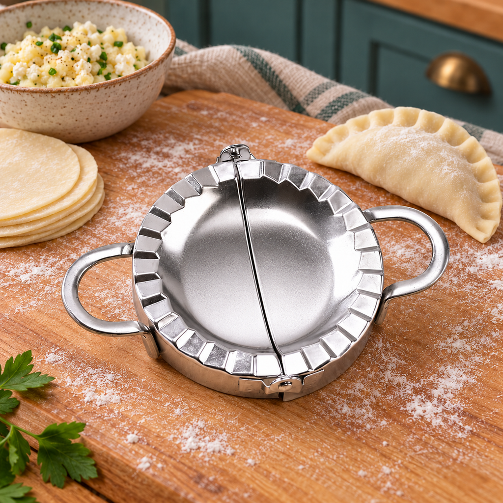 304 Stainless Steel Dumpling Press in Five Sizes for Homemade Filled Dumplings - Medium - 304 steel - lifestyle