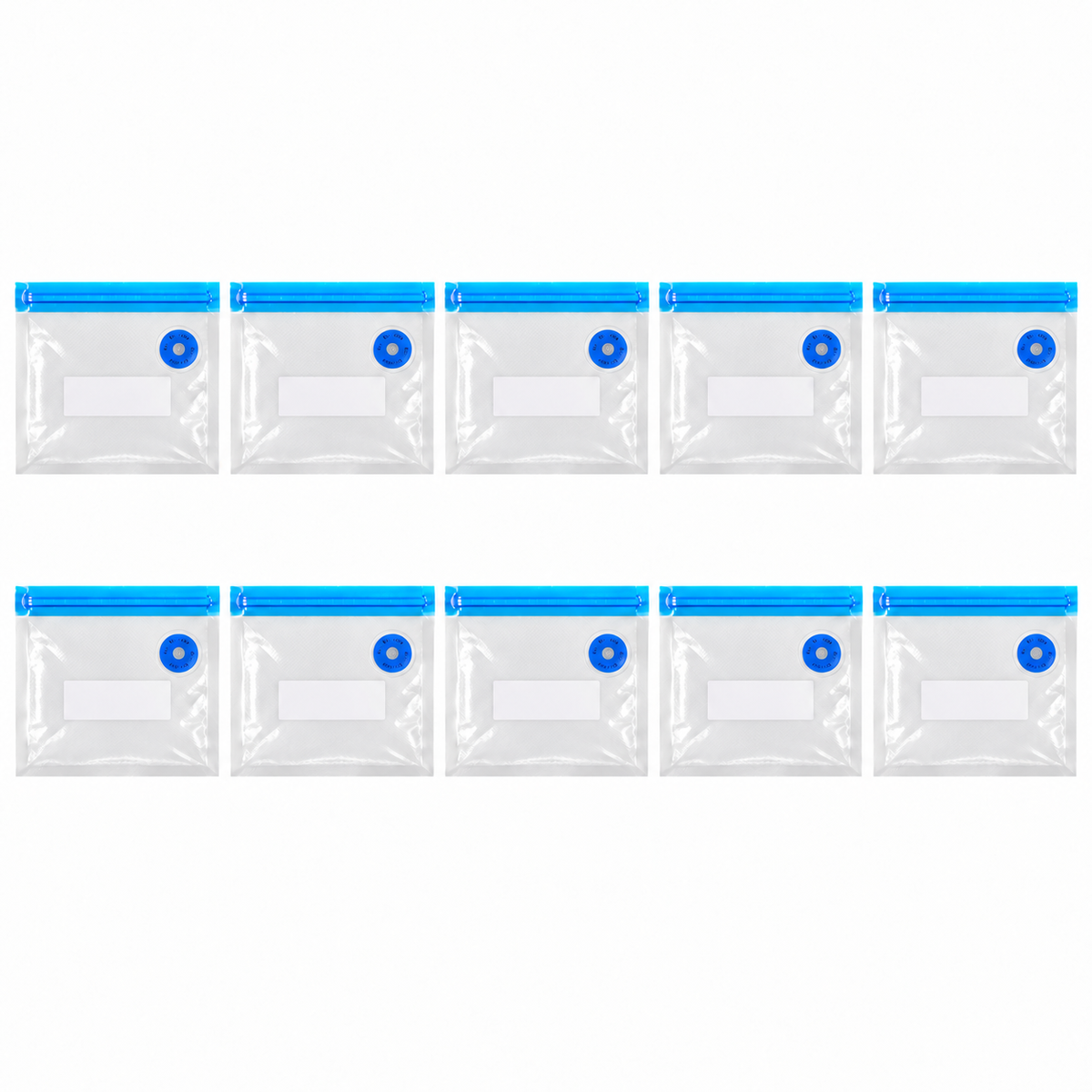 10-Pack Valve Vacuum Food Storage Bags with Size Options for Meal Prep - 22 x 21 - 18 si thickness label - 10-Pack - main