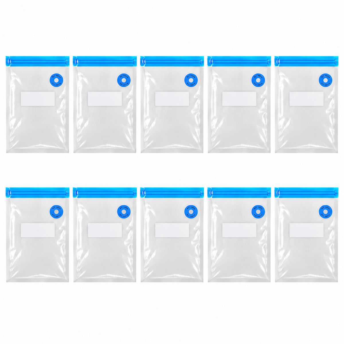 10-Pack Valve Vacuum Food Storage Bags with Size Options for Meal Prep - 20 x 30 - 18 si thickness label - 10-Pack - main