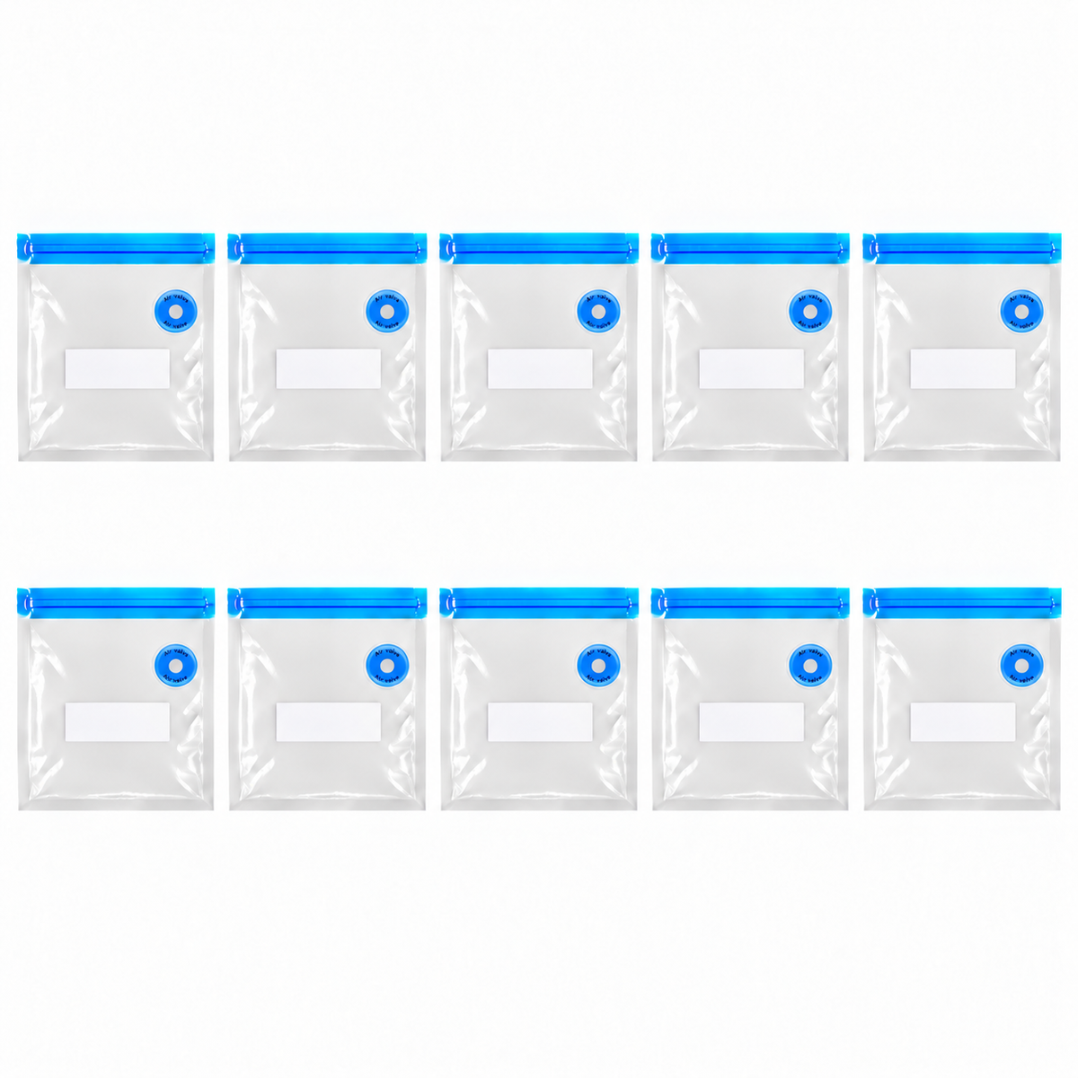 10-Pack Valve Vacuum Food Storage Bags with Size Options for Meal Prep - 30 x 34 - 18 si thickness label - 10-Pack - main