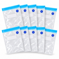 10-Pack Zipper Vacuum Food Bags in Multiple Sizes for Organized Food Storage - Blue zipper 16 x 22 - 10-Pack - main