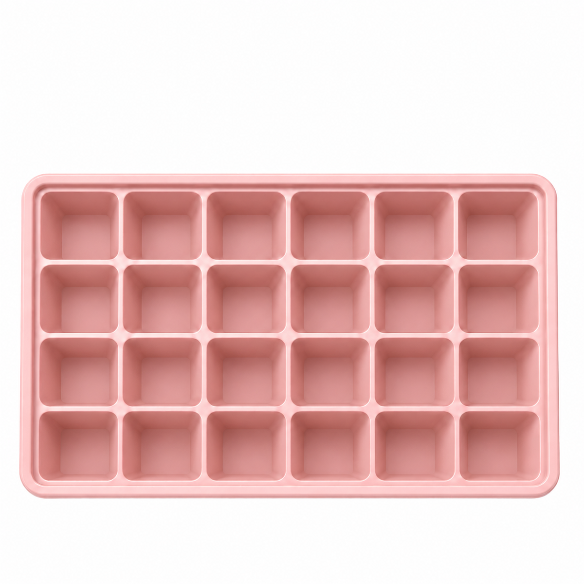 24-Cavity Silicone Ice Cube Tray with Lid Options for Home Freezing - Random color no lid - main