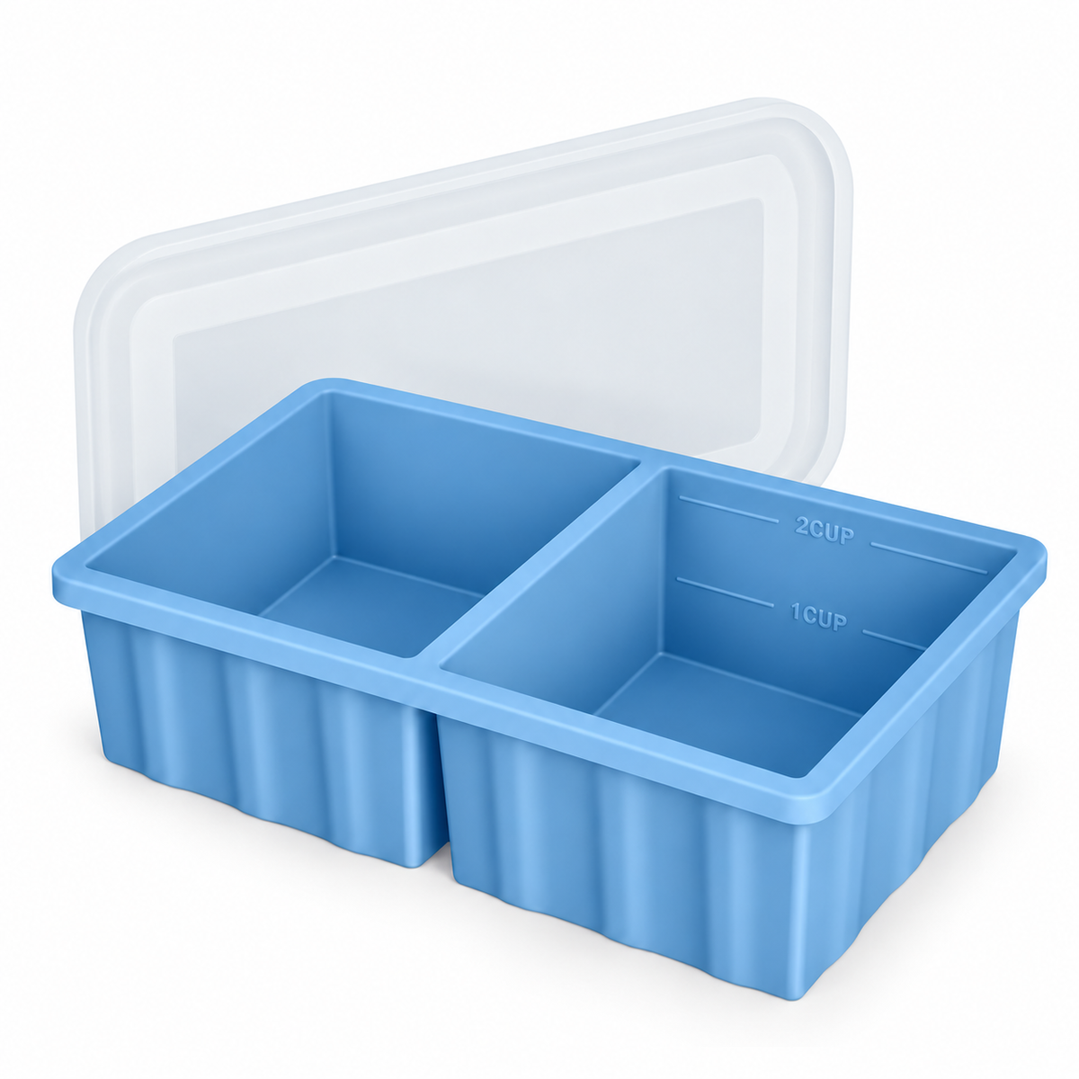 500ml Silicone Freezer Tray with Single and Two-Pack Options for Meal Prep - Single Blue - main
